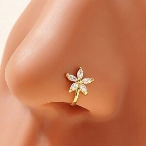 Golden Flower Nose Clip